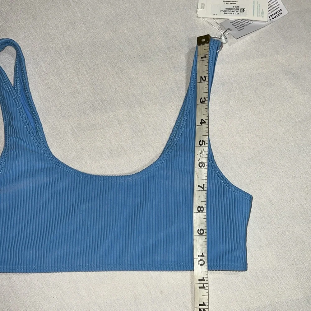 Frankies Bikinis Conner Ribbed Bikini Top, S